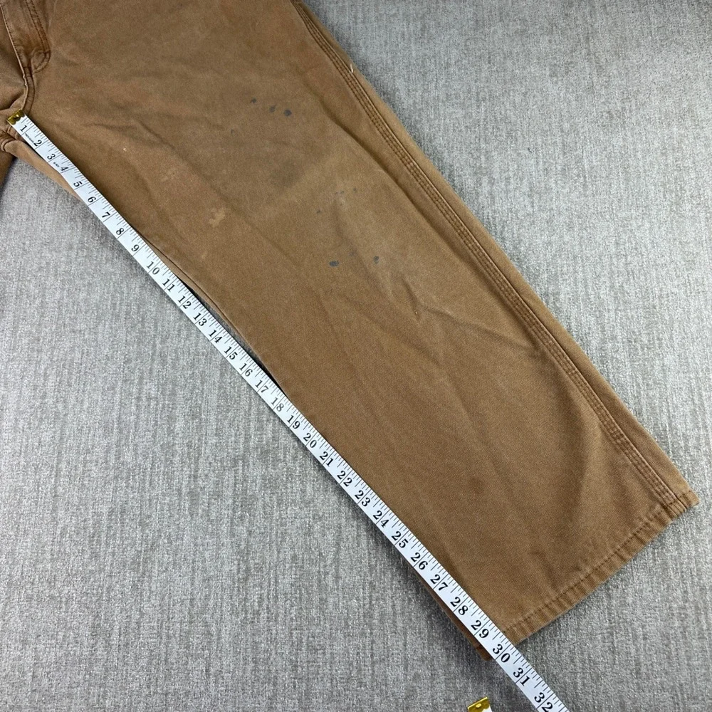 Dickies Relaxed Fit Tan Duck Canvas Carpenter Pants Mens 40x30 Paint‎ Distressed